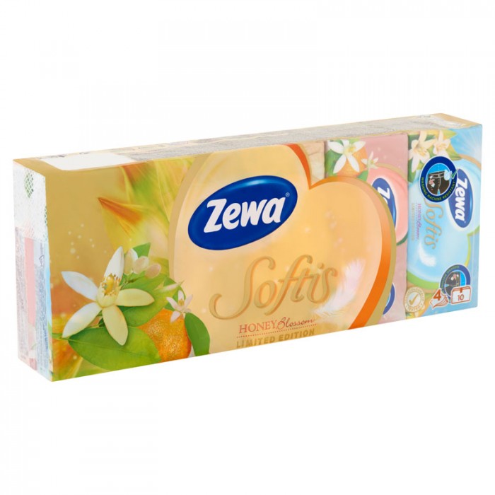 Zewa Softis 4 rétegű papír zsebkendő Limited Editon 10x9 db