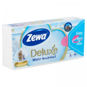 Zewa Deluxe 3 rétegű papír zsebkendő LE (winter) 90 db